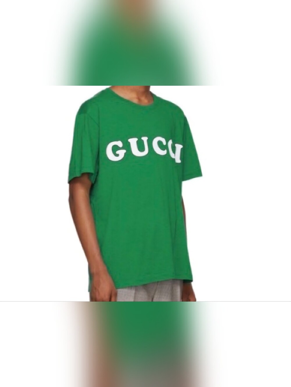 Gucci Green Short-Sleeve Logo Tee